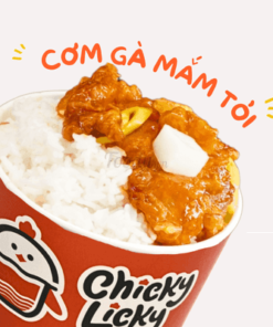 CƠM GÀ SỐT MẮM TỎI