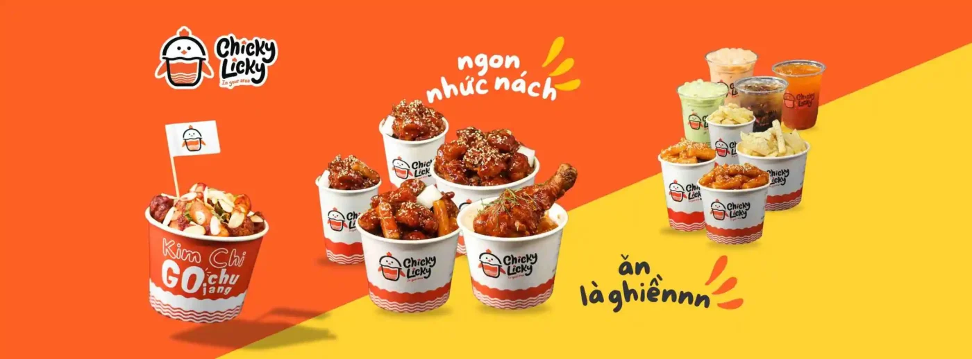 gà rán Hàn Quốc Đà Nẵng siêu giòn rụm tại Chicky Licky